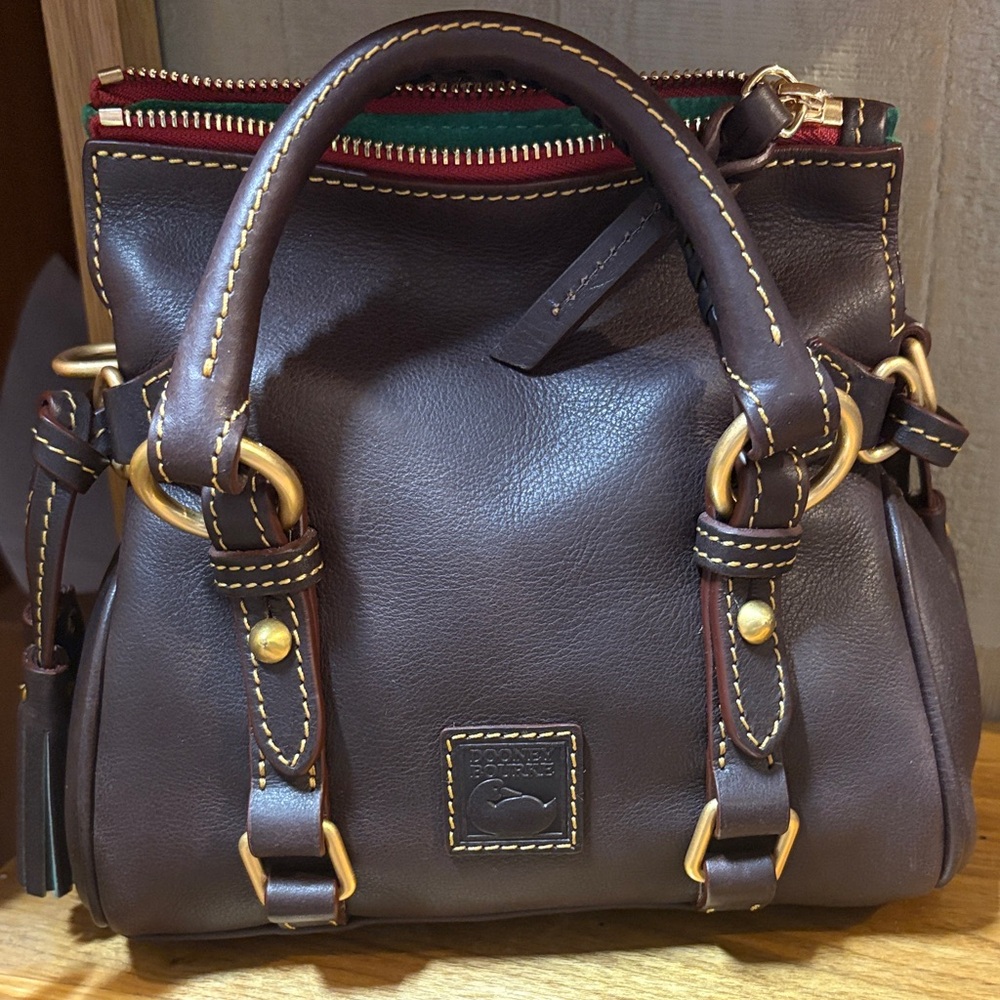 Dooney & Bourke Dark Brown Leather Satchel